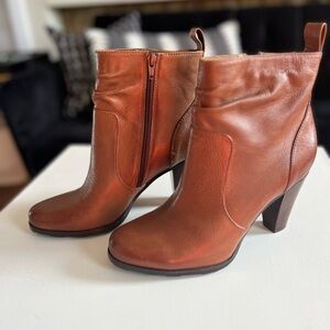Brown Leather Ankle Boots